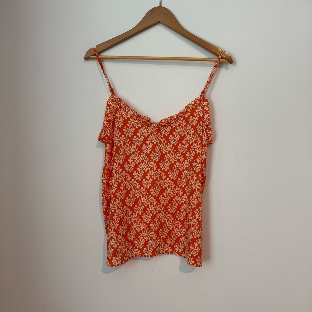 LOFT Red and White Floral Camisole